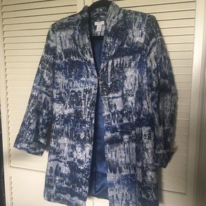 Chico’s long Abstract print jacket -SZ-1